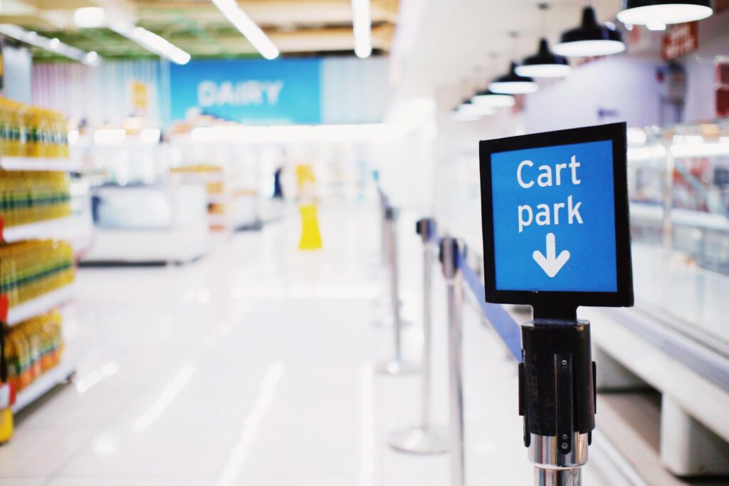 modern supermarket interior