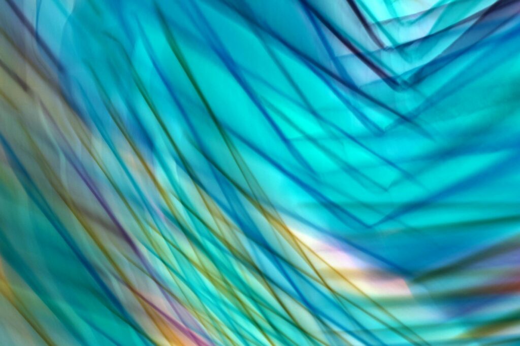 vibrant cyan abstract art