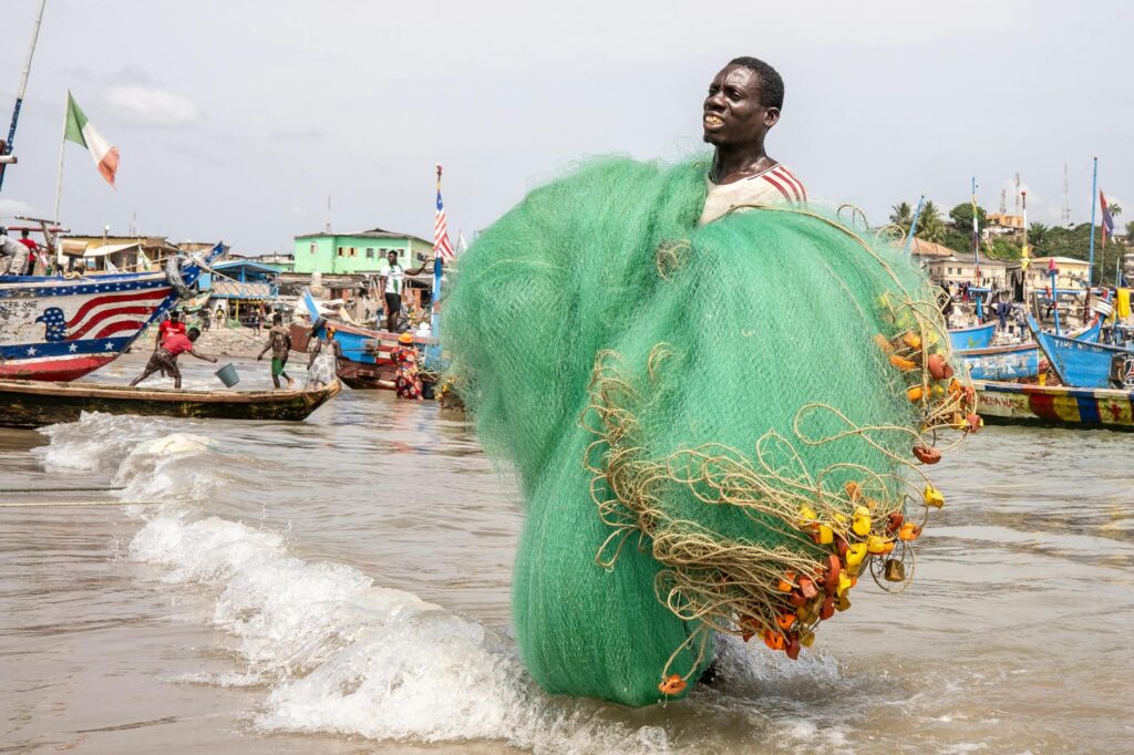 african net sponge hanging