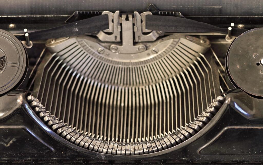 Black author writing