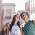 couple looking at phone