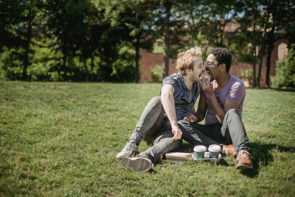 couple sharing intimate moment