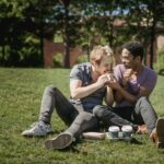 couple sharing a kiss