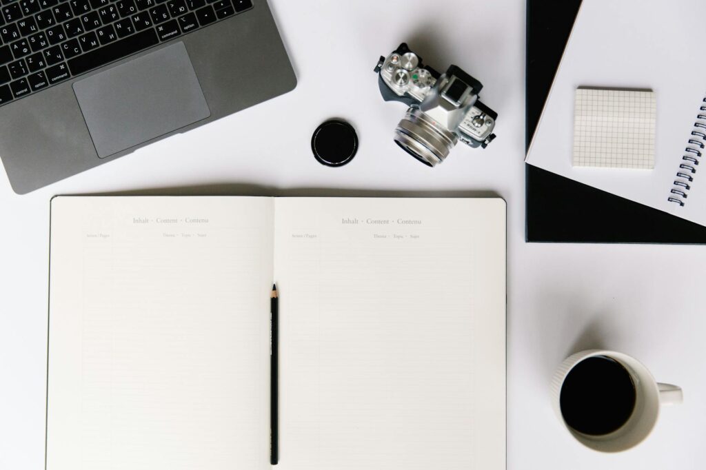 digital notebook interface