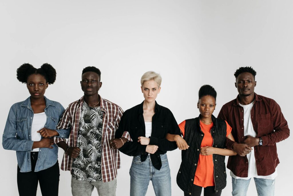 diverse group reading books