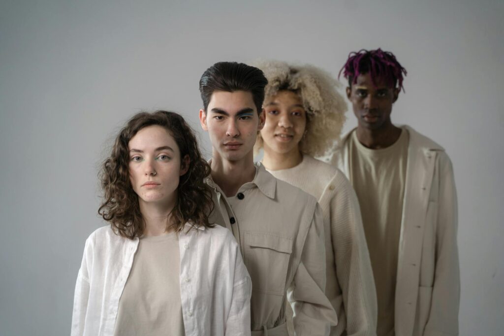 diverse group discussing crypto