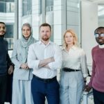 diverse people learning technology