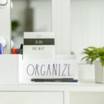 organized desk clutter