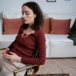 person listening to podcast
