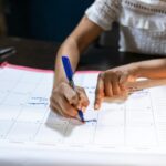 person planning morning routine