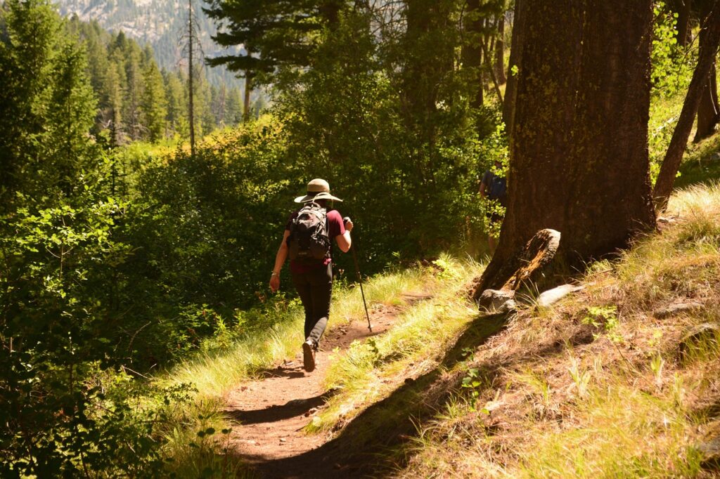 person walking outdoors