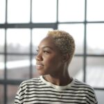 woman looking at map