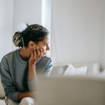 woman reflecting on values