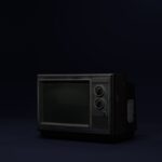 90s television set collage