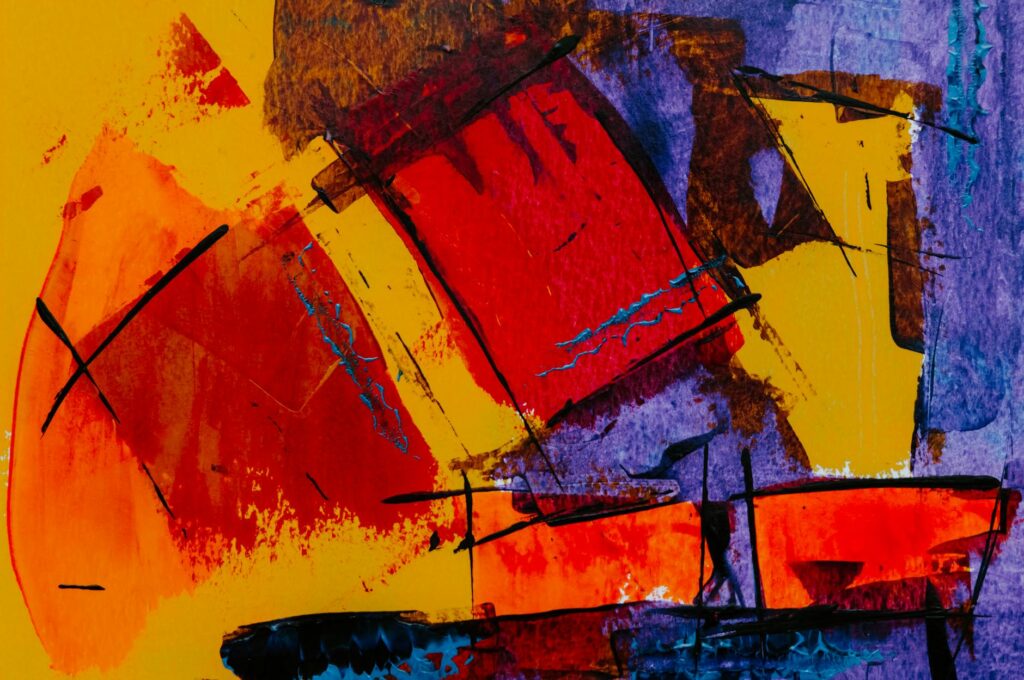 abstract expressionism painting collage