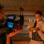 actor directing film set