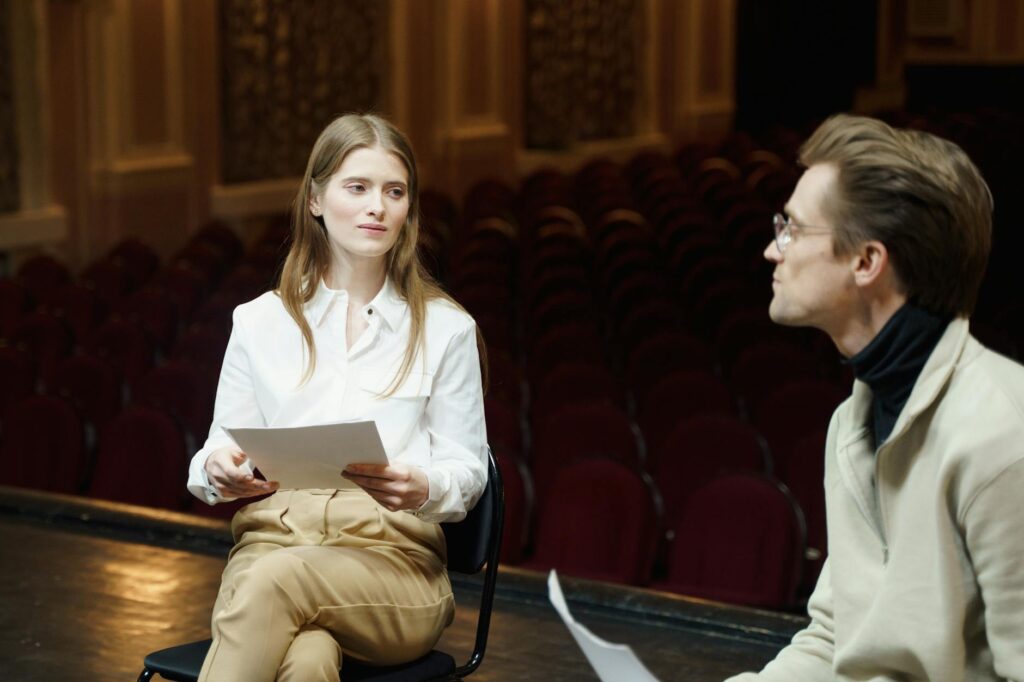 actor studying script intensely