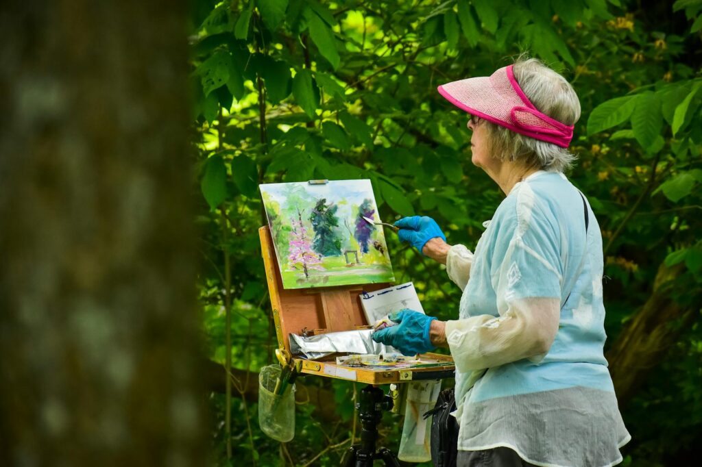 Adeline Watkins painting studio