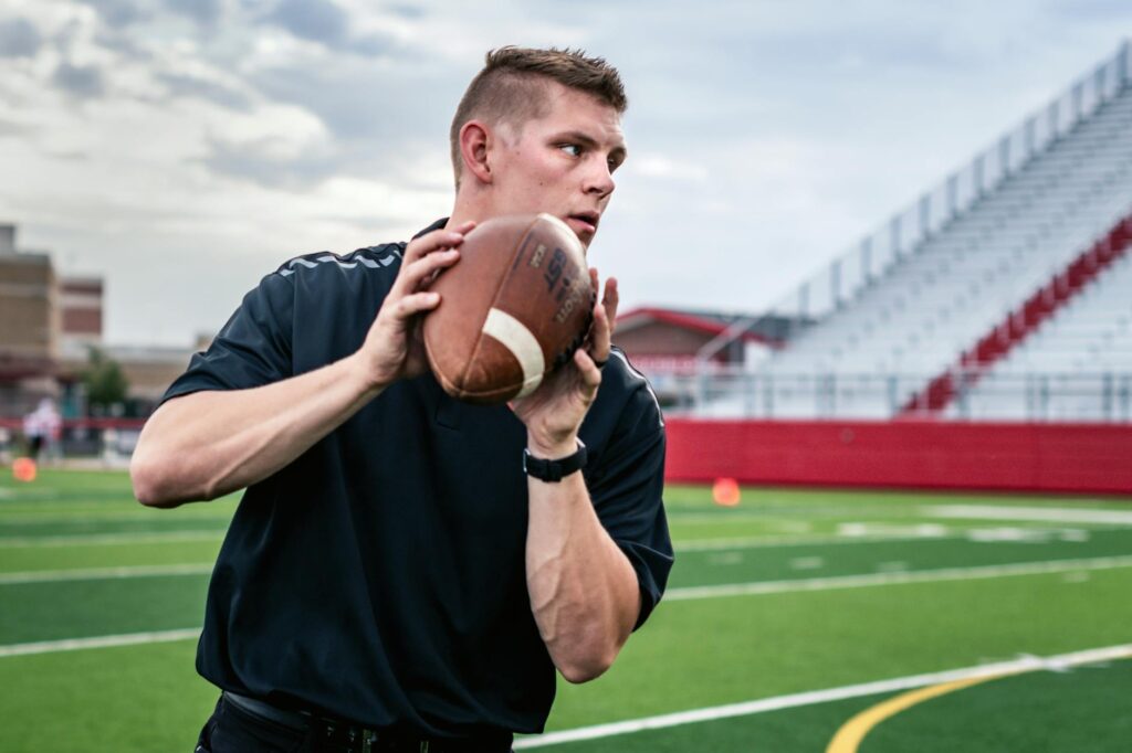 athlete receiving sports injury treatment