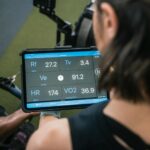 athlete using wearable technology