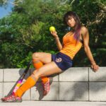athlete wearing sports watch