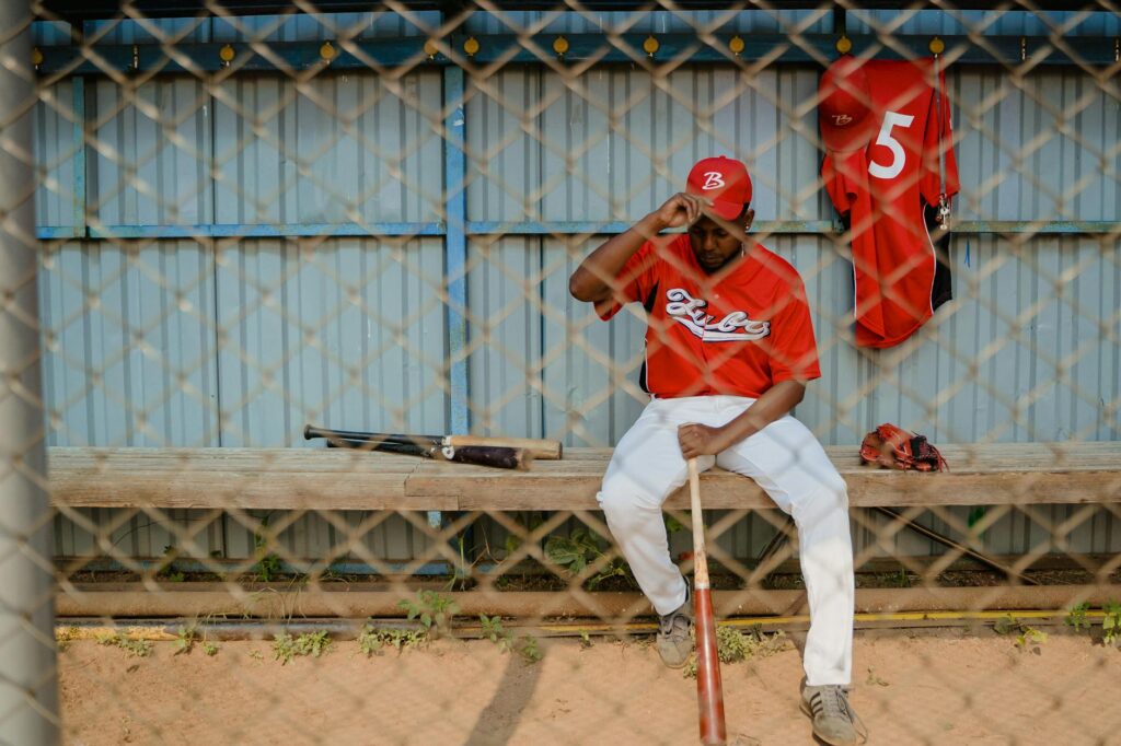 baseball player getting scouted
