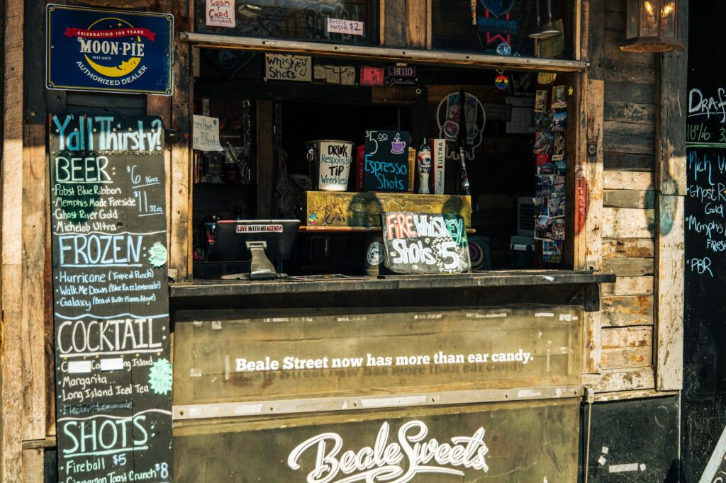 Beale Street Memphis at night