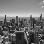 Chicago city skyline with diverse neighborhoods