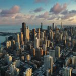 Chicago skyline justice building