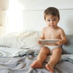 child using tablet safely
