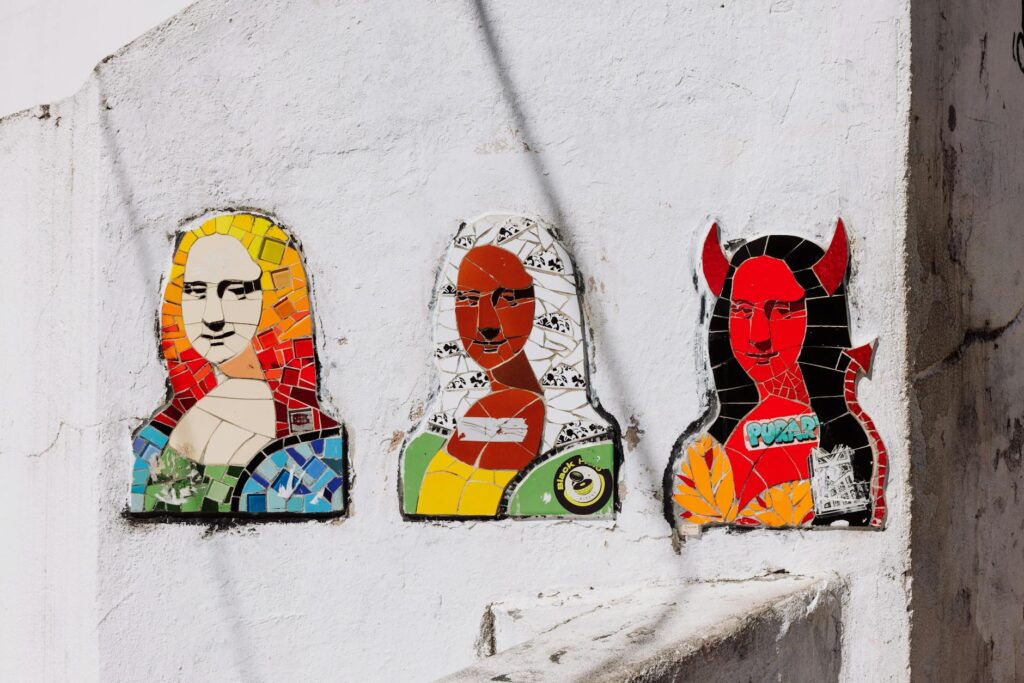 diverse art styles collage