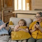diverse family using a smartphone