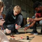 diverse group art professionals networking
