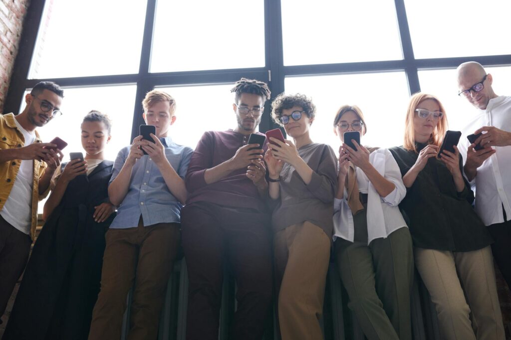 diverse group digital characters