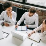 diverse professionals working on tv sets