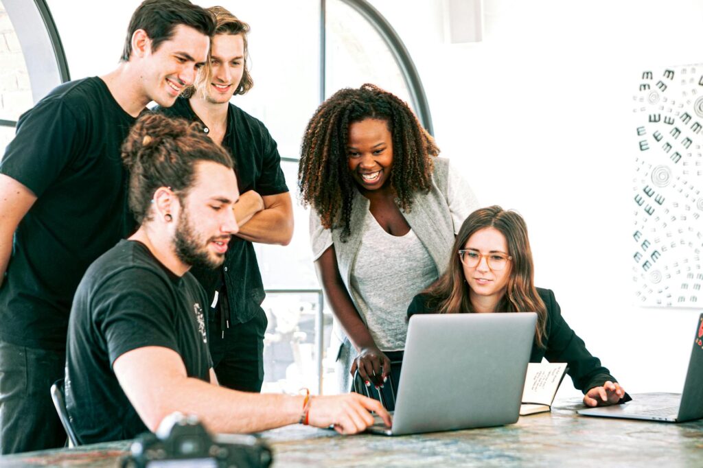 diverse tech professionals collaborating
