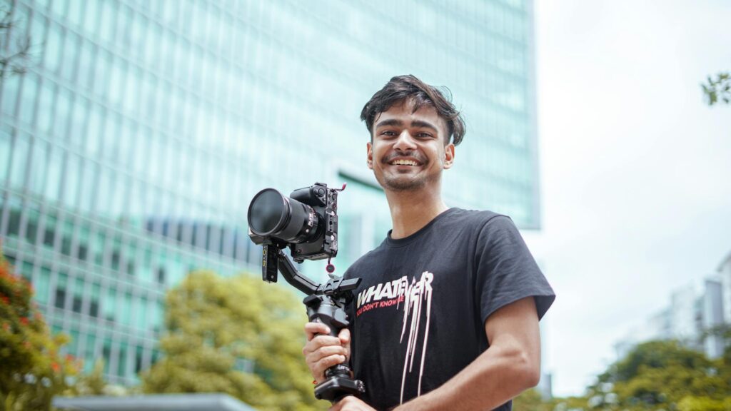 filmmaker choosing between paths