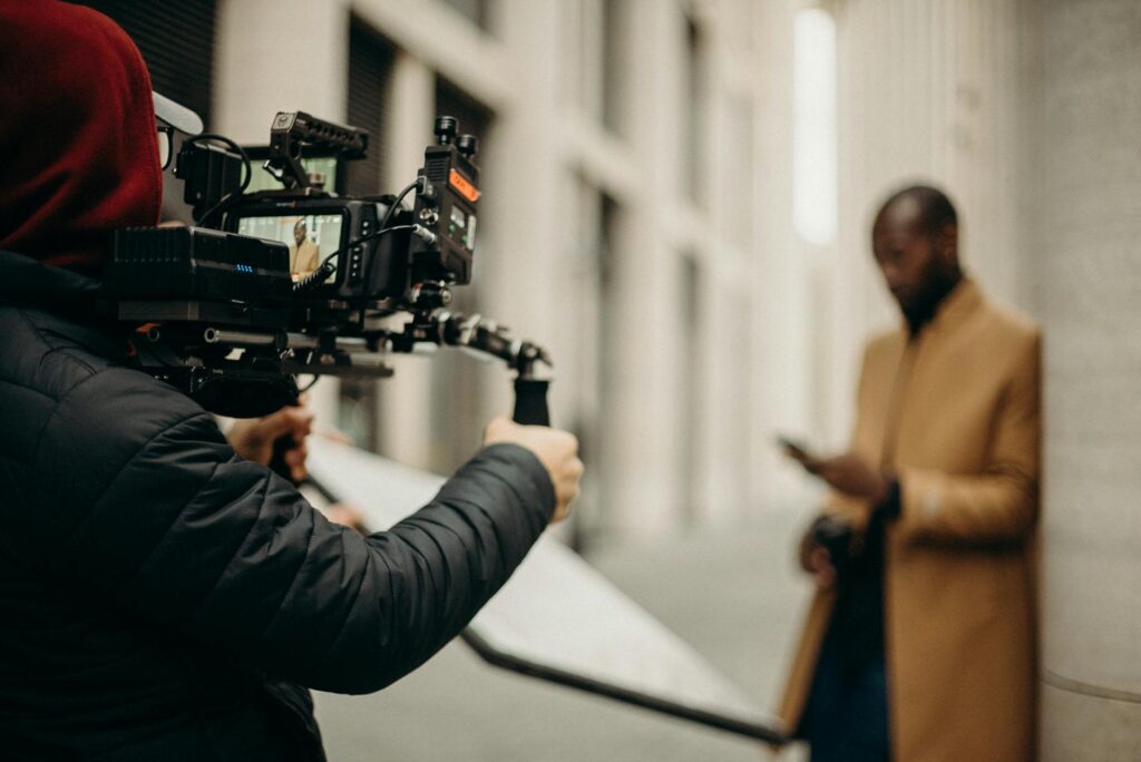 filmmaker interviewing subject