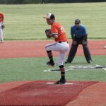 JUCO baseball player hitting