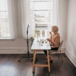 lifestyle blogger working on laptop