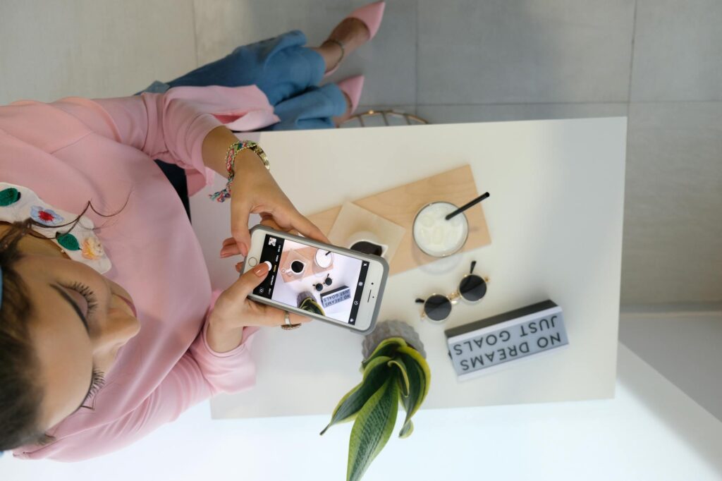lifestyle blogger working on laptop