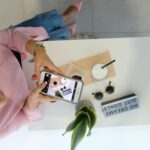 lifestyle blogger working on laptop