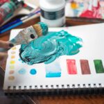 mixed media art blending materials
