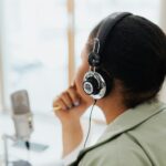 person listening to podcast ethically