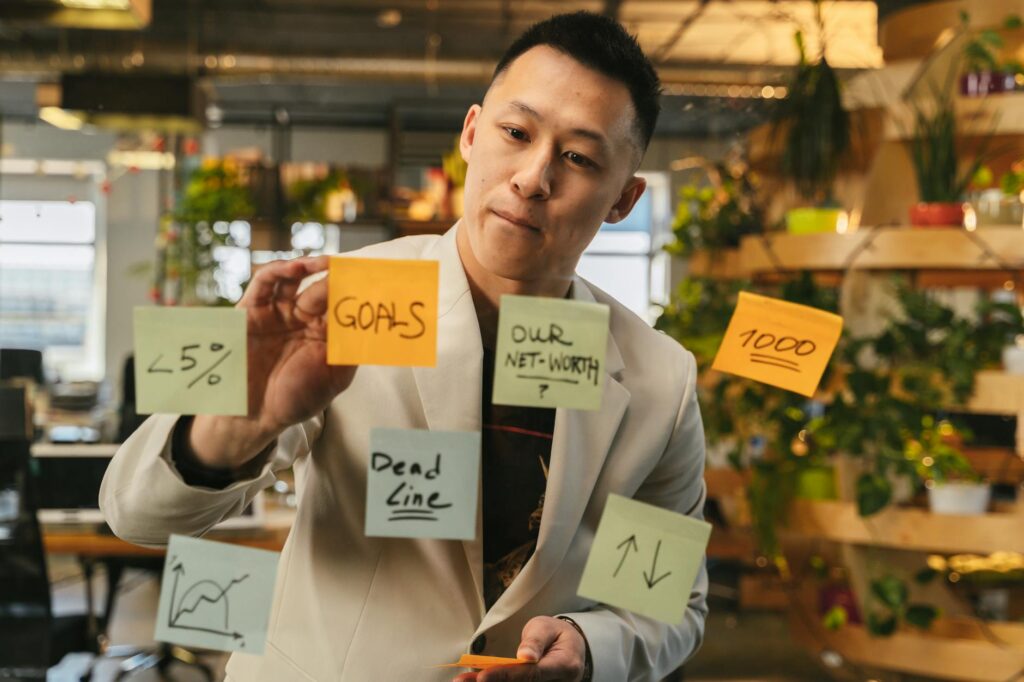person planning future