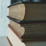stack of financial books