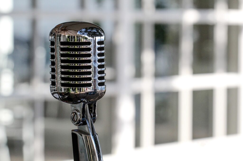true crime podcast microphone