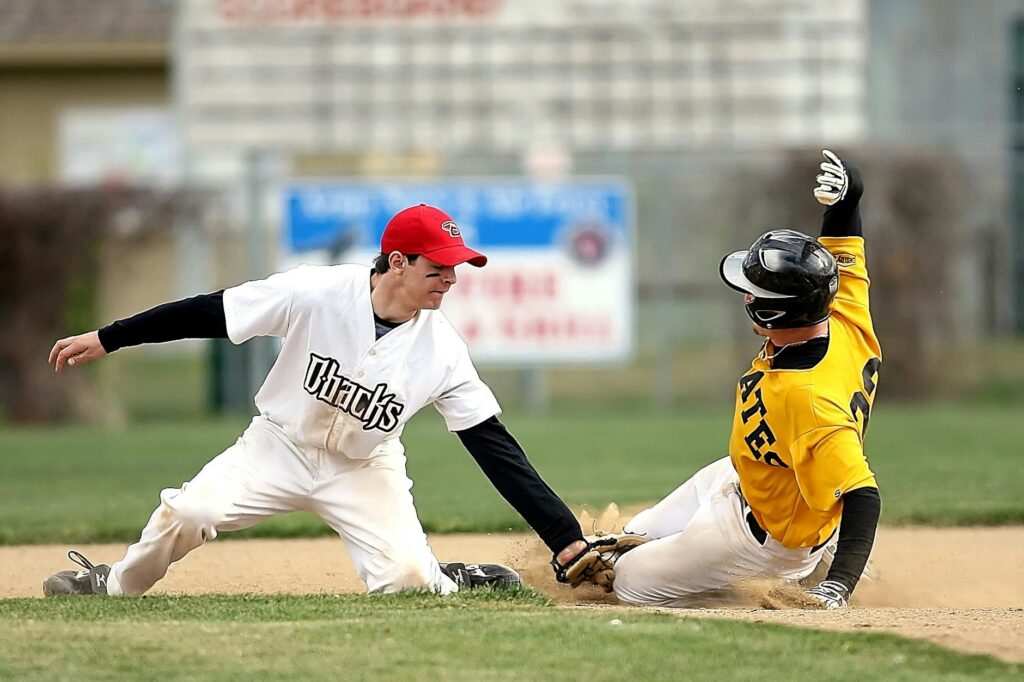 utility baseball player in action