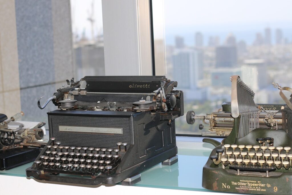 writer at computer