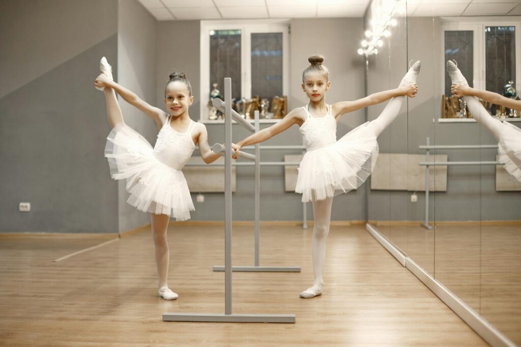young dancers in studio